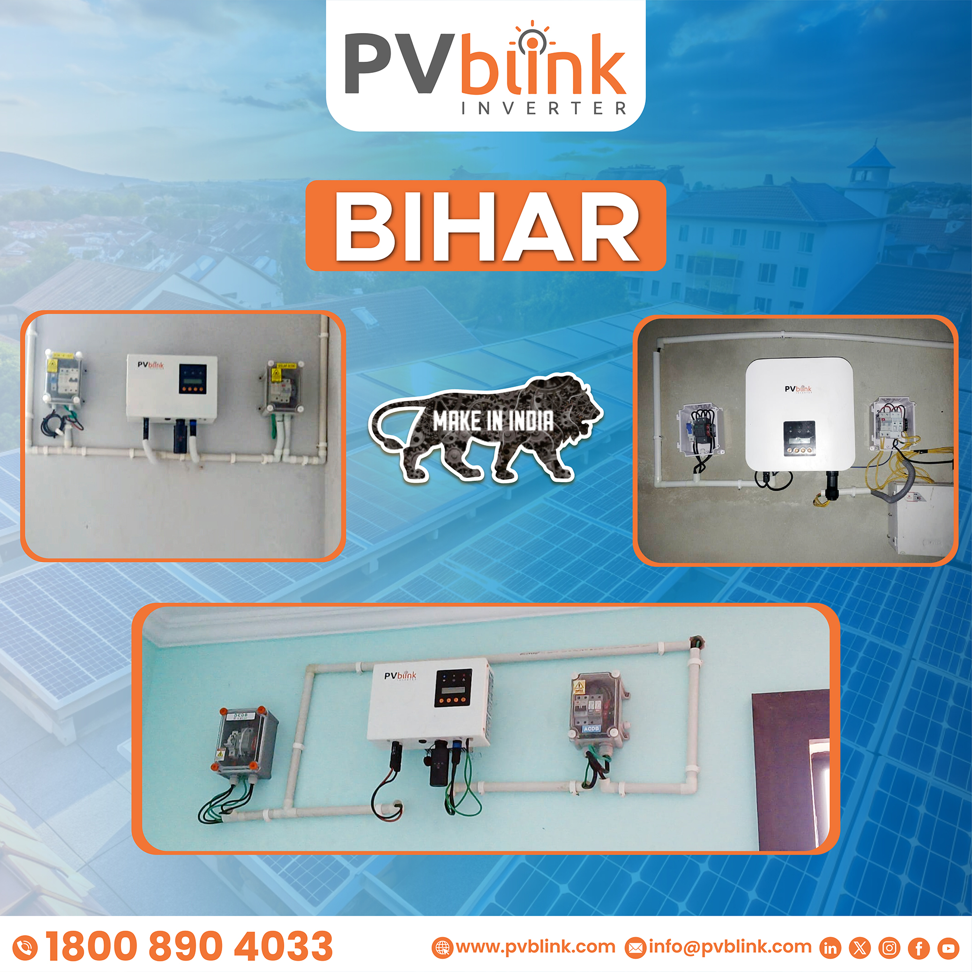 PVblink Single Phase Inverter Installed in Bihar