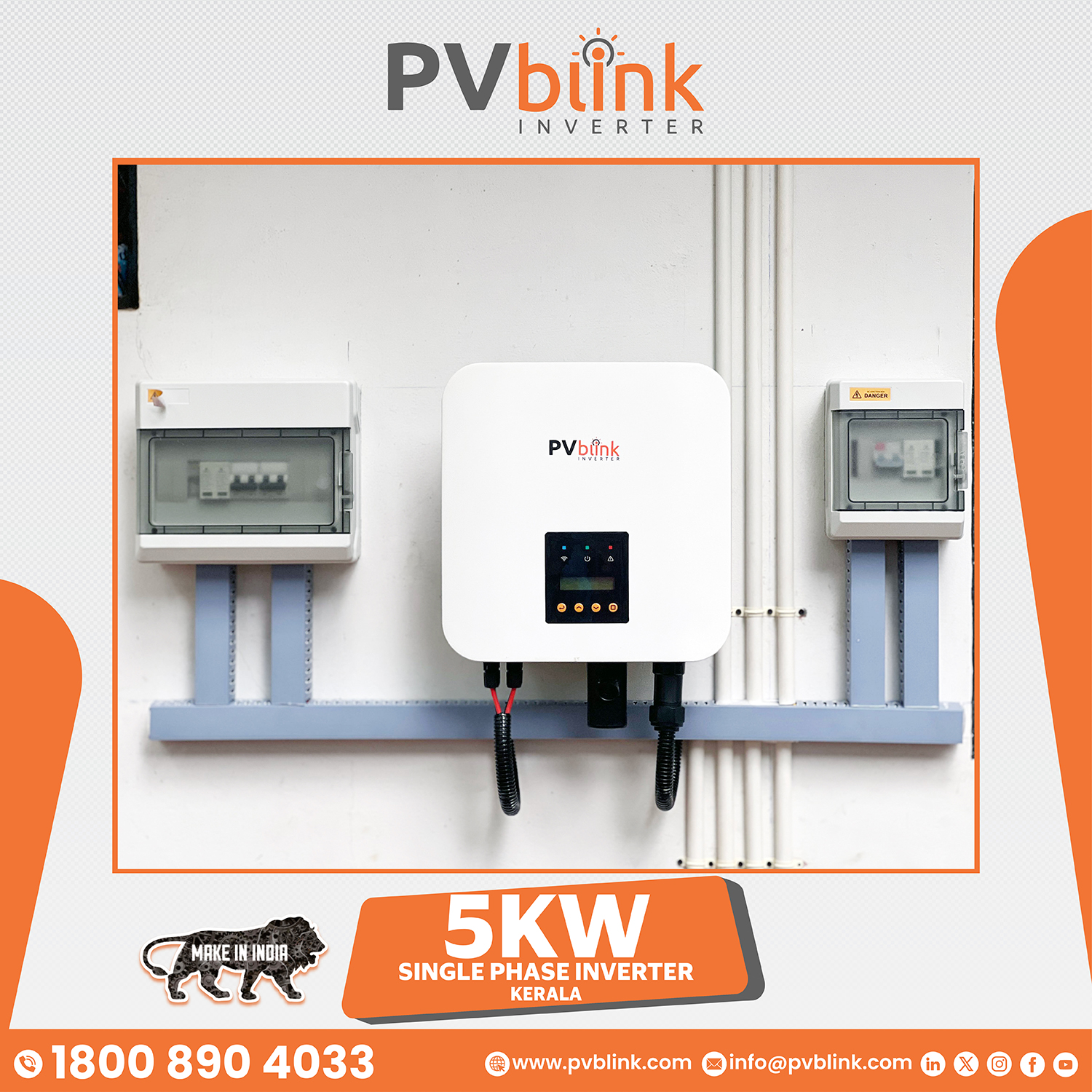 PVblink 5KW Single Phase Inverter Installed in Kerala