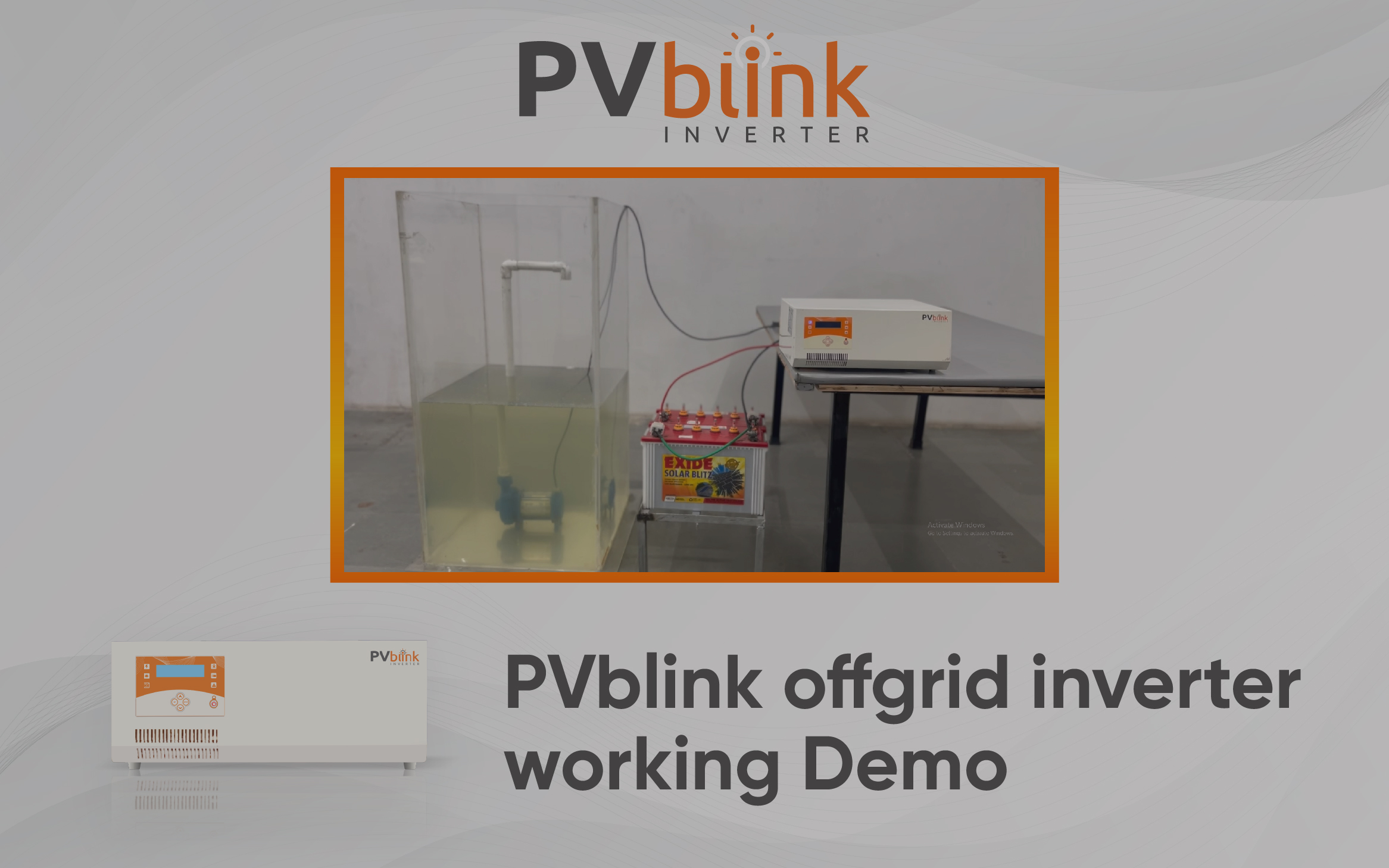 PVblink - Installation Plant with PVblink